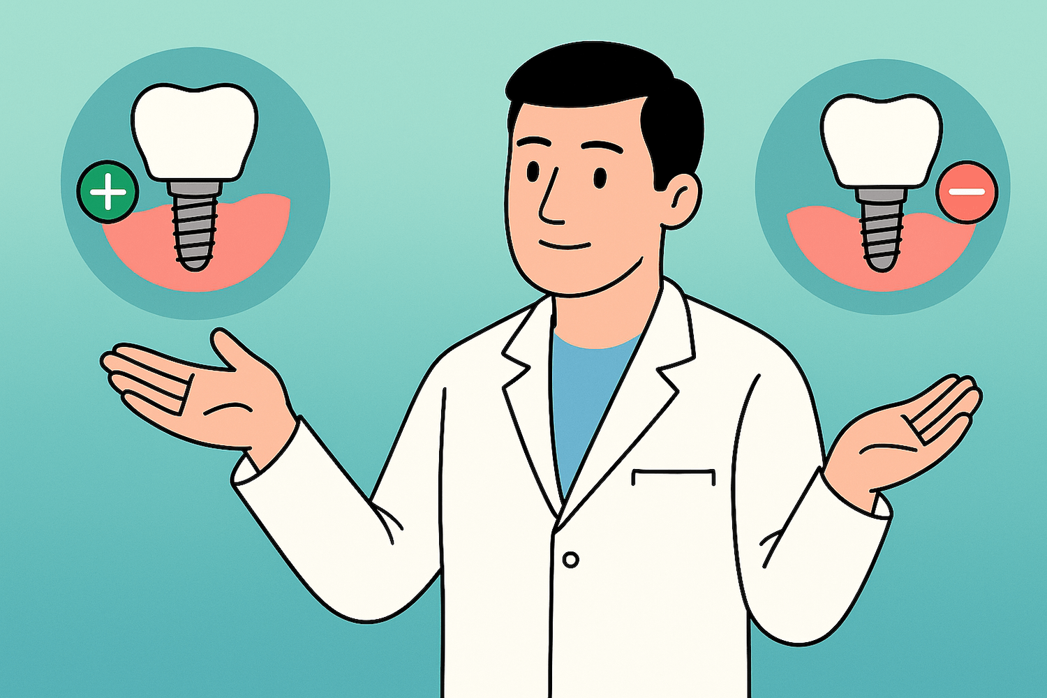 Плюси та мінуси систем зубних імплантів