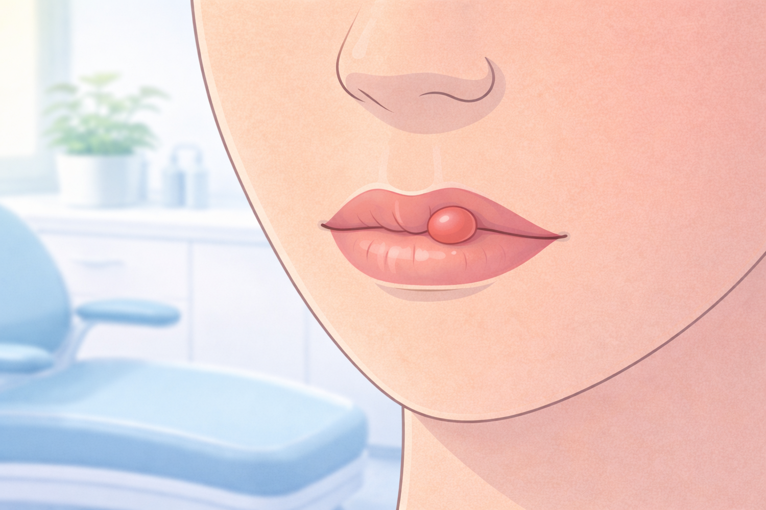 шишка на губі