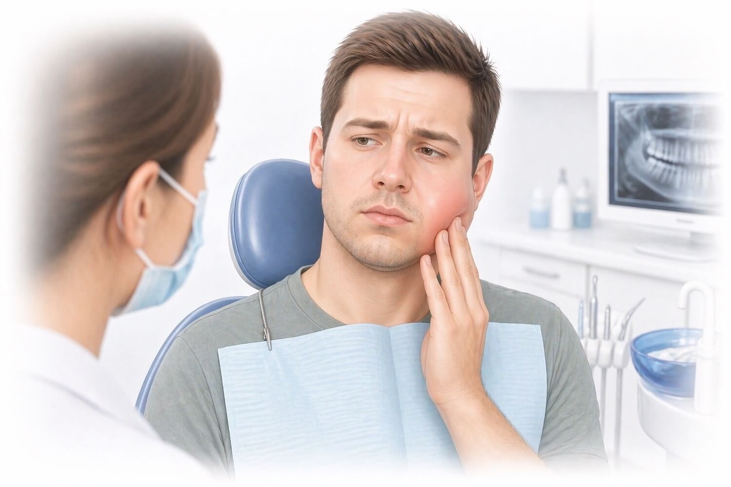 Набрякла щока (флюс): причини та що робити