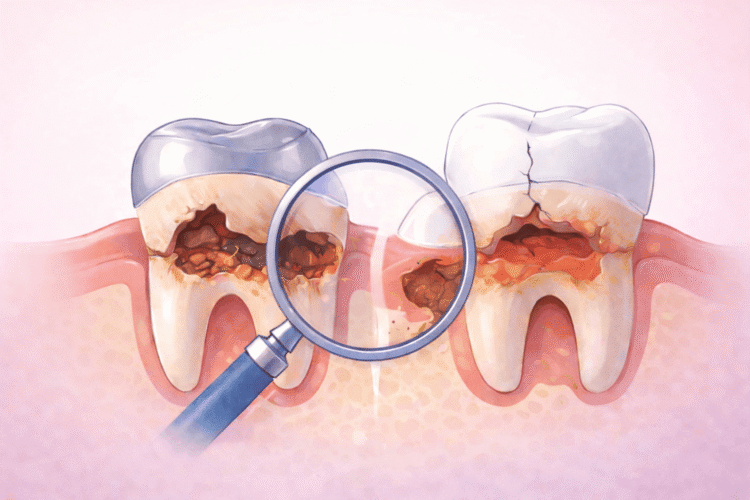 Чому руйнується зуб під пломбою або коронкою